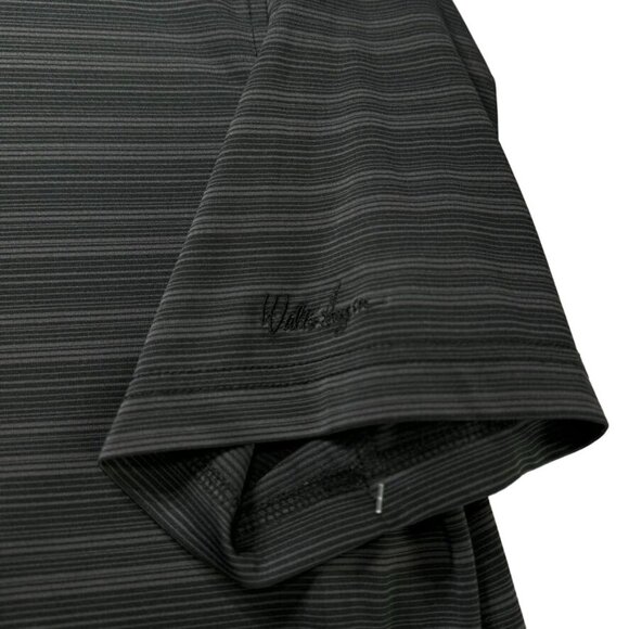 WALTER HAGEN ESSENTIALS Mens Short Sleeve Polo Shirt Black Striped Men's Size XL - Picture 5 of 9